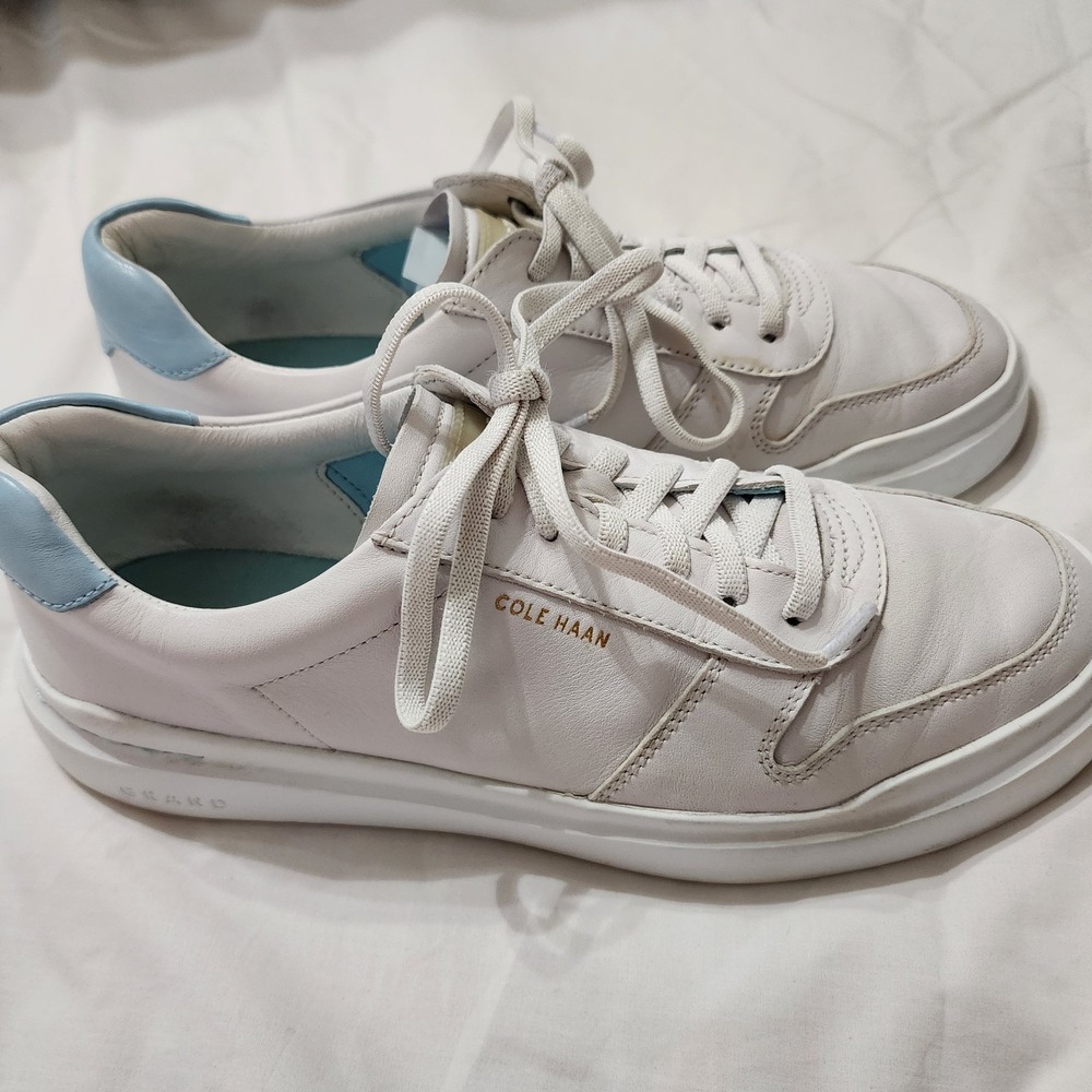 Cole Haan Womens Grand Pro Size 8 B White Casual Elevated‎ Style